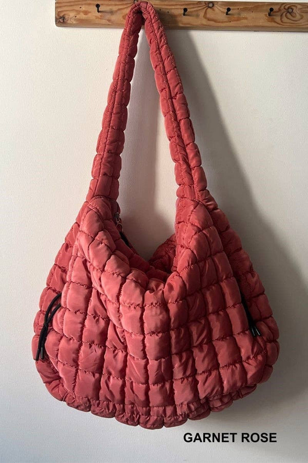 Oversized Quilted Carryall Boho Bag