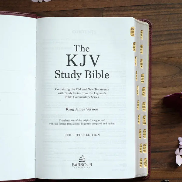 The KJV Study Bible, Indexed (Crimson Bouquet)