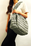 Oversized Quilted Carryall Boho Bag