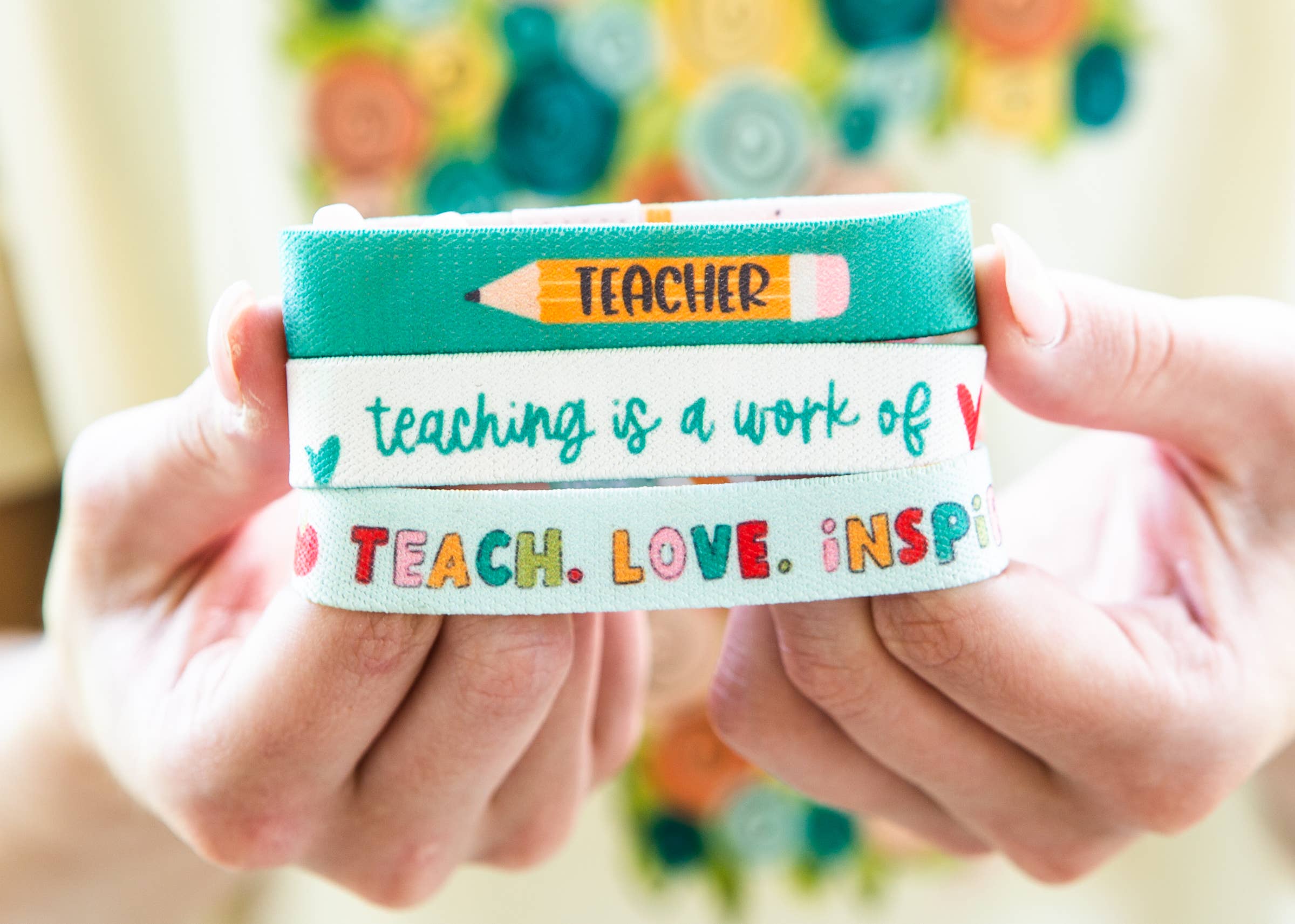 Teacher Gift Bundle Set of 3 Stretchy Bracelets